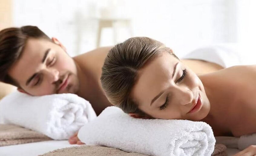 Couples massage in private room